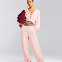 Oversized Knit Straight Leg Pants | Soft Girl Pink
