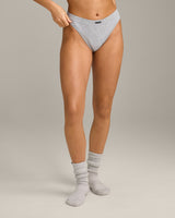 Seamless Thong | Grey Marl