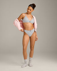 Seamless Thong | Grey Marl