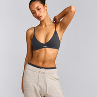 Seamless Strappy Bralette | Charcoal Marl