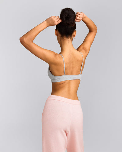 Seamless Strappy Bralette | Gray Marl