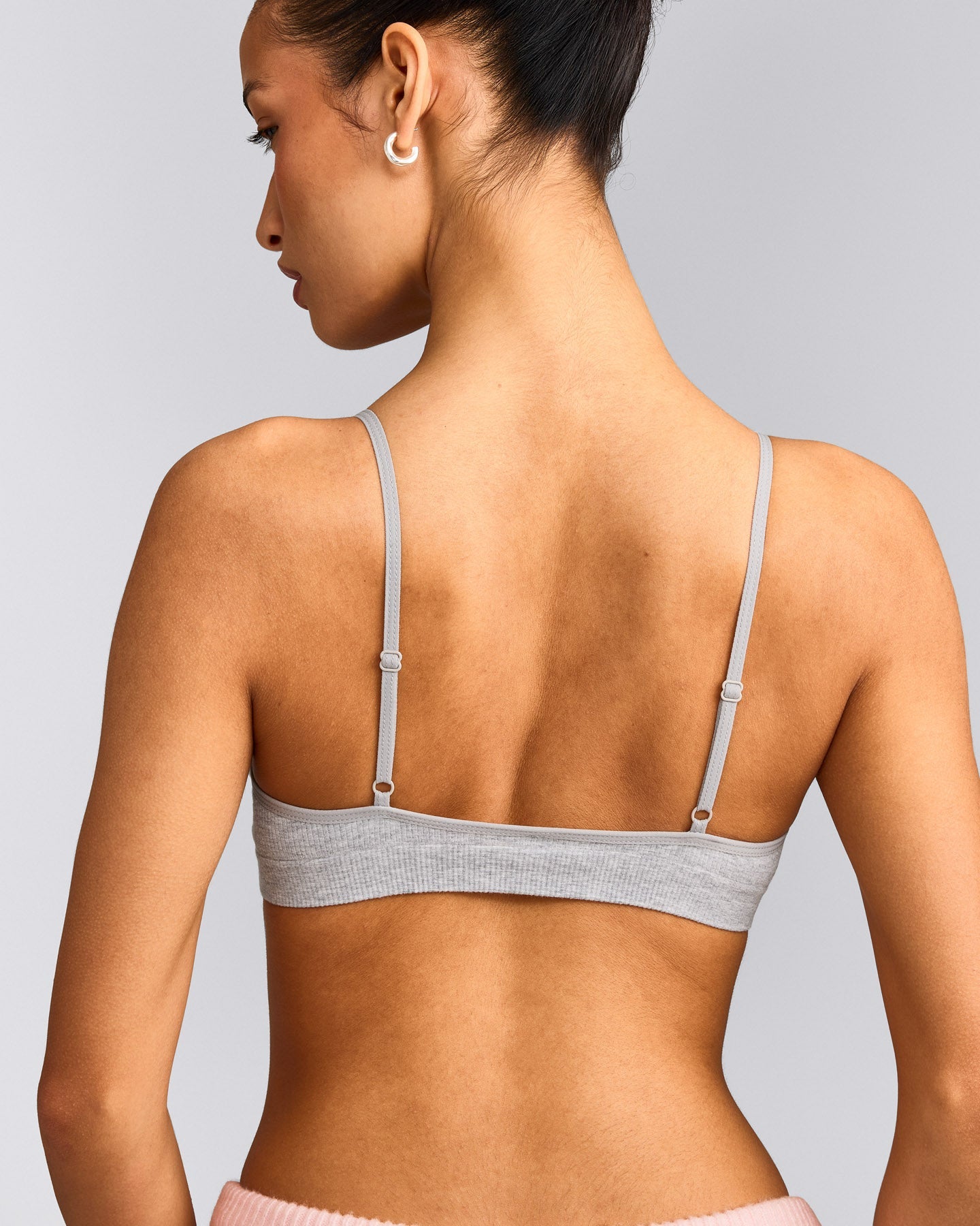 Seamless Strappy Bralette | Gray Marl