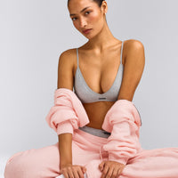 Seamless Strappy Bralette | Gray Marl