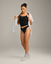 Seamless Strappy Vest | Black