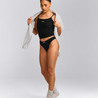 Seamless Strappy Tank Top | Black
