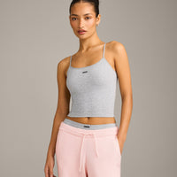 Seamless Strappy Vest | Grey Marl