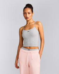 Seamless Strappy Tank Top | Gray Marl