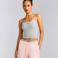 Seamless Strappy Tank Top | Gray Marl