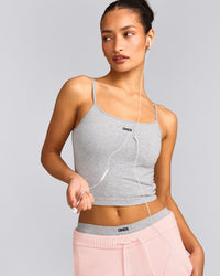 Seamless Strappy Tank Top | Gray Marl