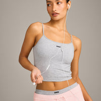 Seamless Strappy Vest | Grey Marl