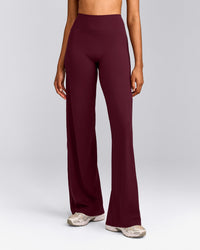 SoftMotion™ Straight Leg Pants with Gray Logo | Cherry Lacquer Purple