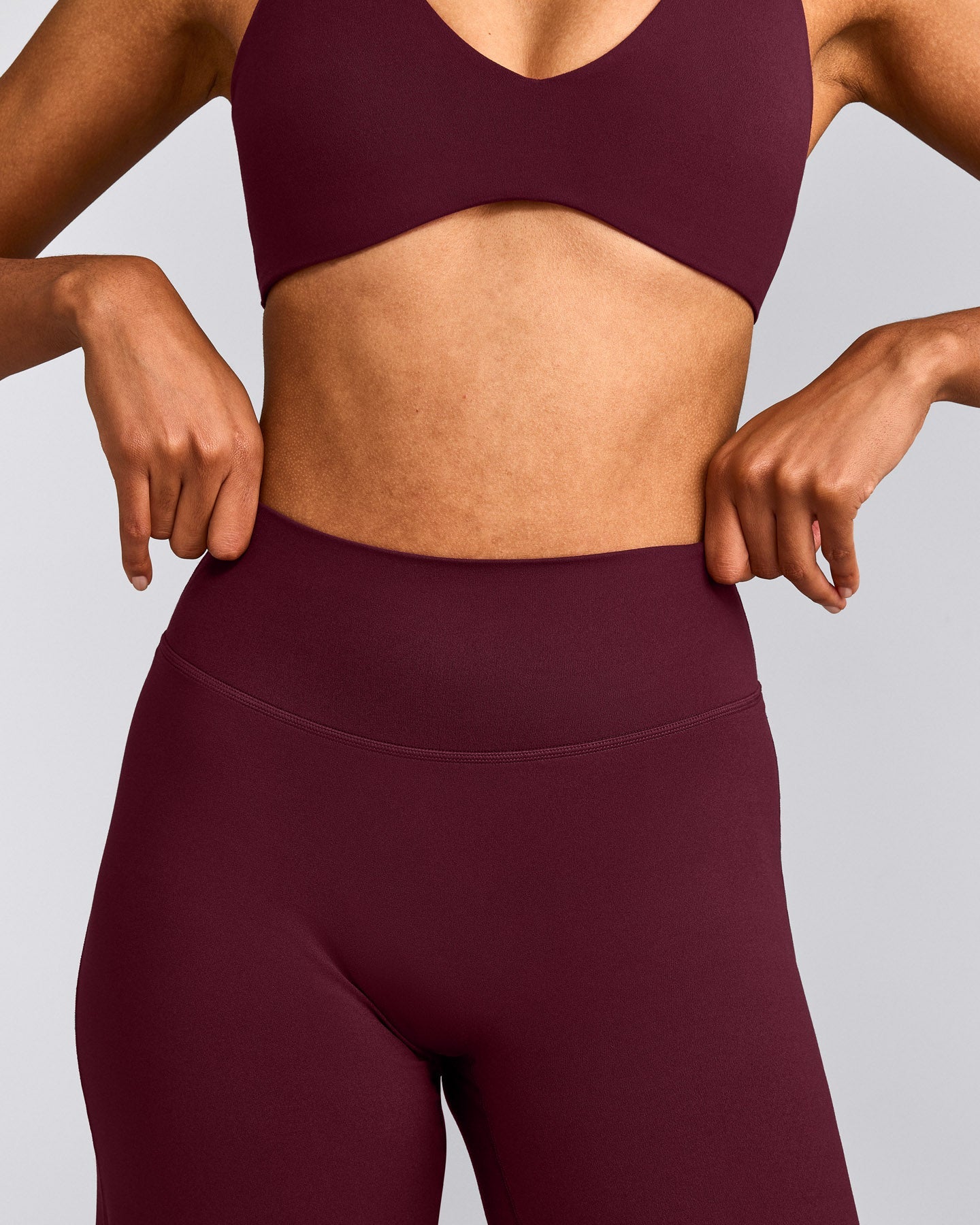 SoftMotion™ Straight Leg Pants with Gray Logo | Cherry Lacquer Purple