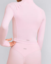 SoftMotion™ Mid Jacket with Grey Logo | Soft Girl Pink
