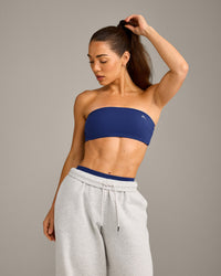 UnifiedMove™ Micro Bandeau Bralette with Reflective Logo | Varsity Blue