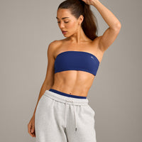 UnifiedMove™ Micro Bandeau Bralette with Reflective Logo | Varsity Blue