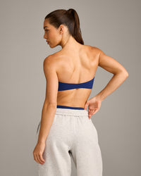 UnifiedMove™ Micro Bandeau Bralette with Reflective Logo | Varsity Blue
