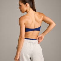 UnifiedMove™ Micro Bandeau Bralette with Reflective Logo | Varsity Blue