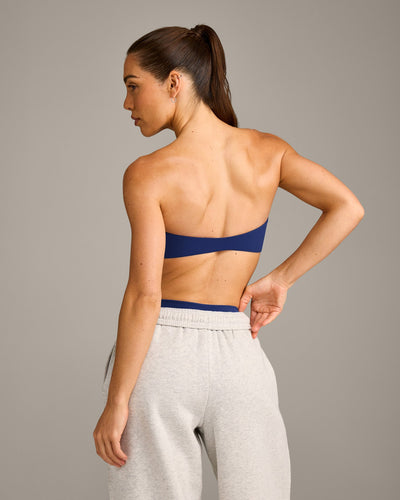 UnifiedMove™ Micro Bandeau Bralette with Reflective Logo | Varsity Blue