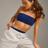 UnifiedMove™ Micro Bandeau Bralette with Reflective Logo | Varsity Blue