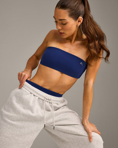 UnifiedMove™ Micro Bandeau Bralette with Reflective Logo | Varsity Blue