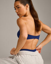 UnifiedMove™ Micro Bandeau Bralette with Reflective Logo | Varsity Blue