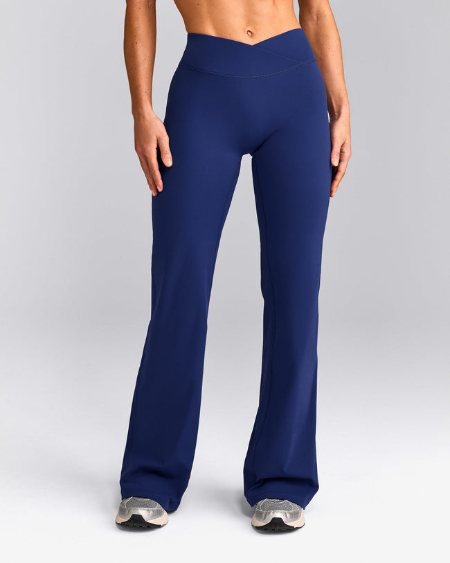 UnifiedMove™ Wrap Flared Pants with Reflective Logo | Varsity Blue