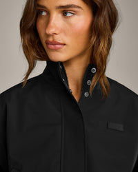 Cropped Bomber Jacket | Black