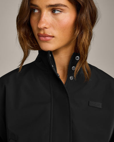 Cropped Bomber Jacket | Black