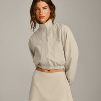 Cropped Bomber Jacket | Oatmeal