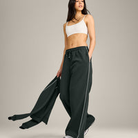 Jersey Tracksuit Straight Leg Joggers | Emerald Noir