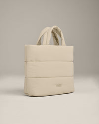 Quilted Midi Tote | Oatmeal