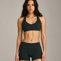 SoftMotion™ Bralette with Grey Logo | Emerald Noir