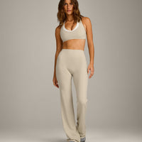 SoftMotion™ Flared Bottoms with Grey Logo | Oatmeal