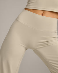 SoftMotion™ Straight Leg Bottoms with Grey Logo | Oatmeal