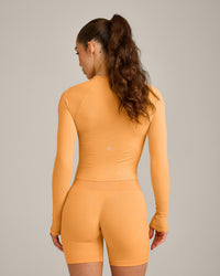 Oner Seamless Fitted Long Sleeve Top | Light Powdered Orange