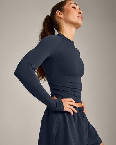 Oner Seamless Fitted Long Sleeve Top | Light True Blue