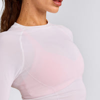 Oner Seamless Fitted Long Sleeve Top | White
