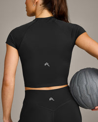Oner Seamless Fitted Top | Soft Black