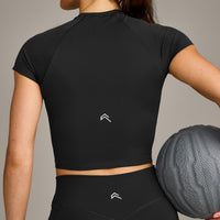 Oner Seamless Fitted Top | Soft Black