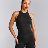 Oner Seamless Fitted Tank Top | Soft Black