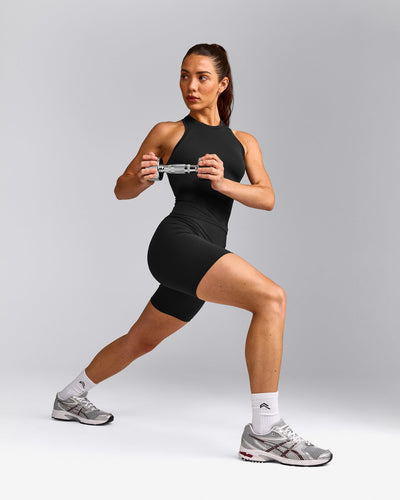 Oner Seamless Fitted Tank Top | Soft Black
