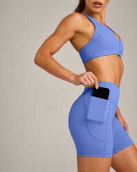 UnifiedMove™ Pocket Shorts 6" with Bonding with Reflective Logo | Glaucous Blue