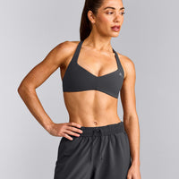 UnifiedMove™ T Back Minimal Bralette | Coal