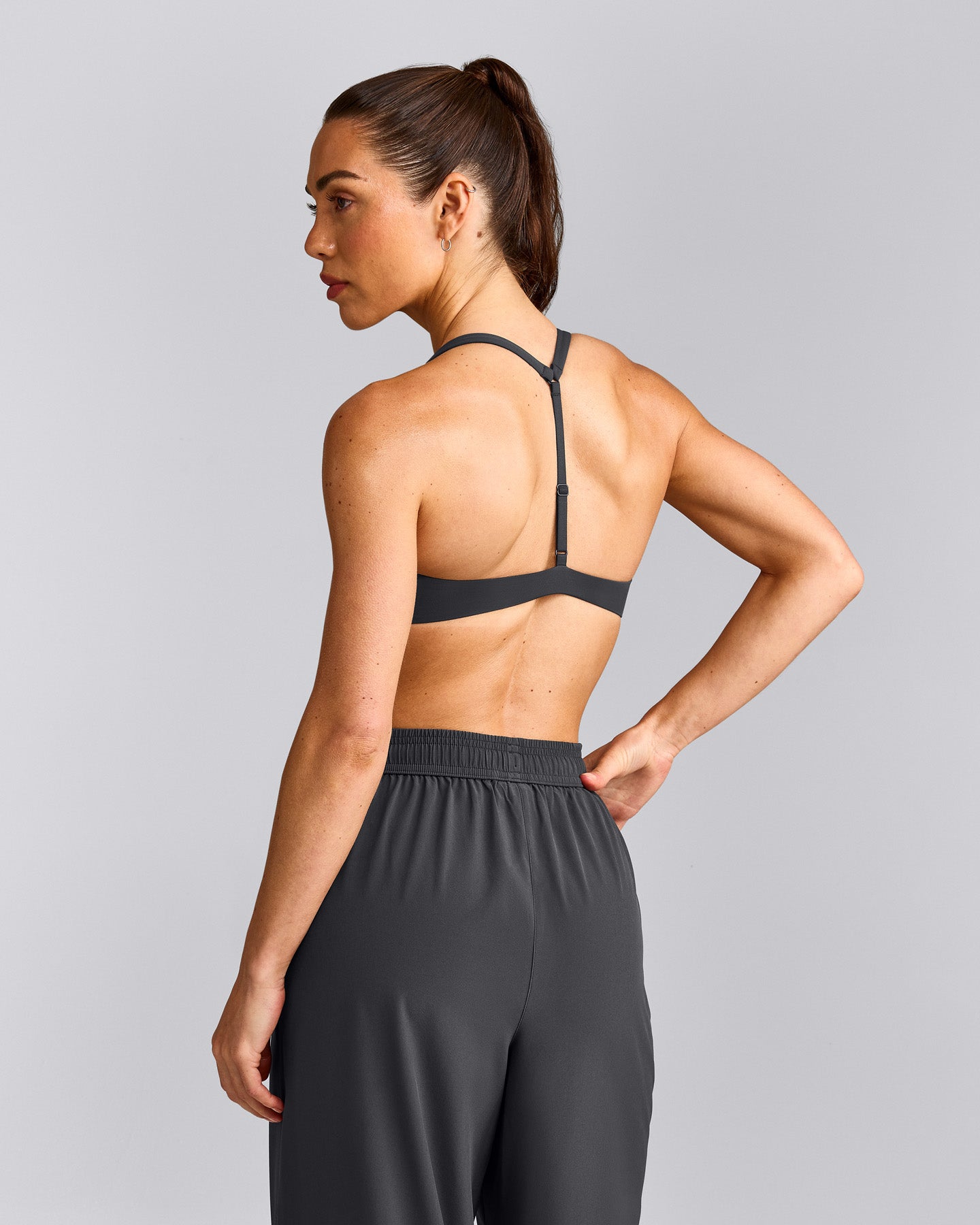UnifiedMove™ T Back Minimal Bralette | Coal