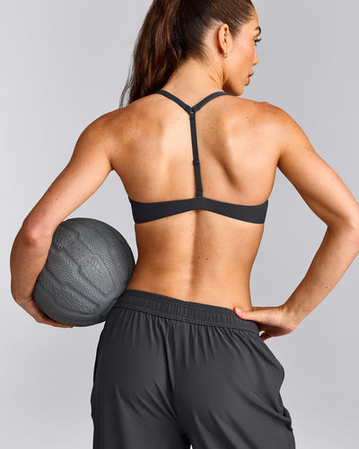 UnifiedMove™ T Back Minimal Bralette | Coal
