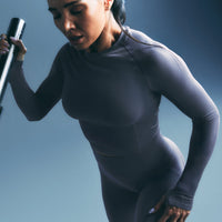 Oner Seamless Fitted Long Sleeve Top | Dark Granite Blue