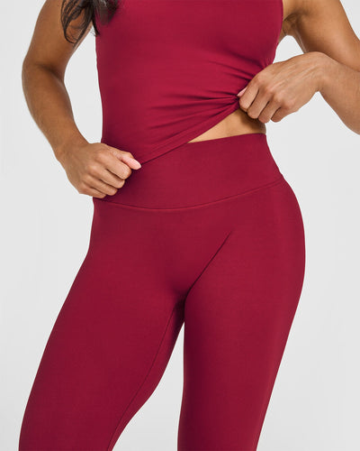 SoftMotion™ High Waisted Capri Leggings in Ruby Red | Oner Active
