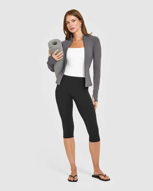 SoftMotion™ Strappy Mid Vest with Built in Bra Shelf | White