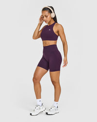 EasyLift™ High Neck Sports Bra | Blackberry Purple