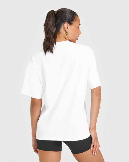 Oversized Oner Washed T-Shirt | White